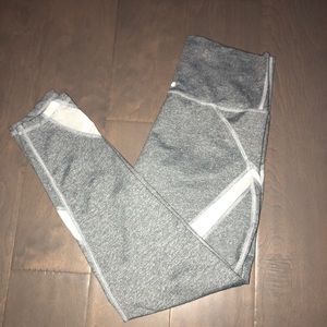 White and Grey Leggings with White Mesh!
